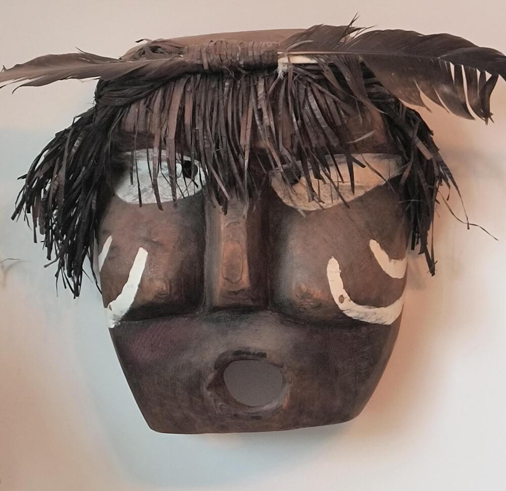 Vintage Nitinat Nuu-chah-nulth Carved Wood Mask | Signed Martin | Northwest Coas